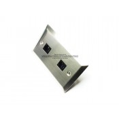 Placa Tapa 2 Jack RJ45 Cat6 crimpado, en Acero Inoxidable Grado Alimenticio